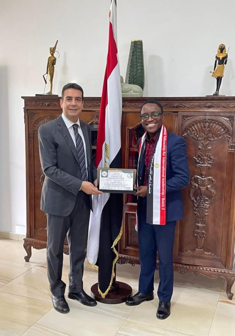 Balozi wa Misri huko Accra apokea mmoja wa kada wa Ghana anayeshiriki katika Udhamini wa Nasser kwa Uongozi wa Kimataifa