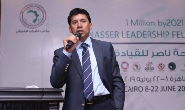 جانب من حديث الدكتور أشرف صبحي وزير الشباب والرياضة فى جلسة  " كيف نمول أجندة أفريقيا ٢٠٦٣ "