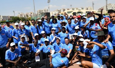 A sports day at Cairo International Stadium for the participants of the Nasser Fellowship for Inter)national Leadership