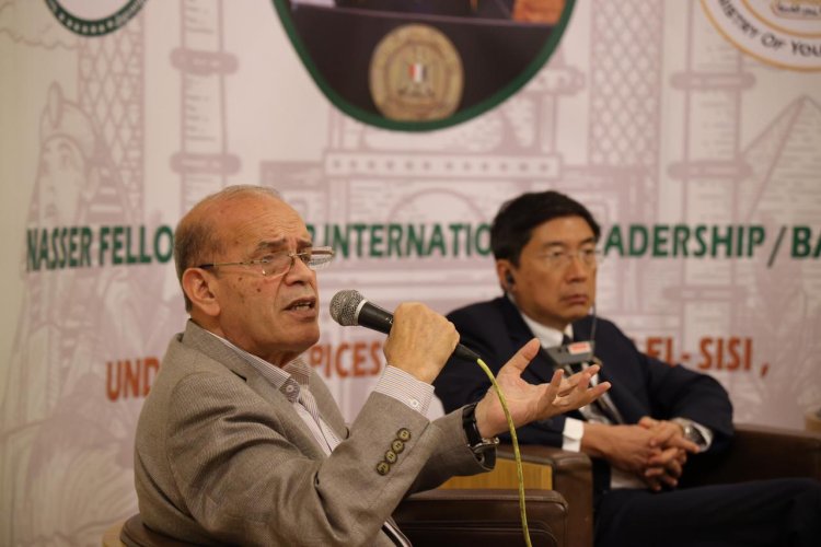 Kikao cha majadiliano kuhusu Waanzilishi wa Harakati ya kutofungamana kwa upande wowote  katika ufunguzi wa shughuli za siku ya tatu ya Udhamini wa Nasser kwa Uongozi wa Kimataifa