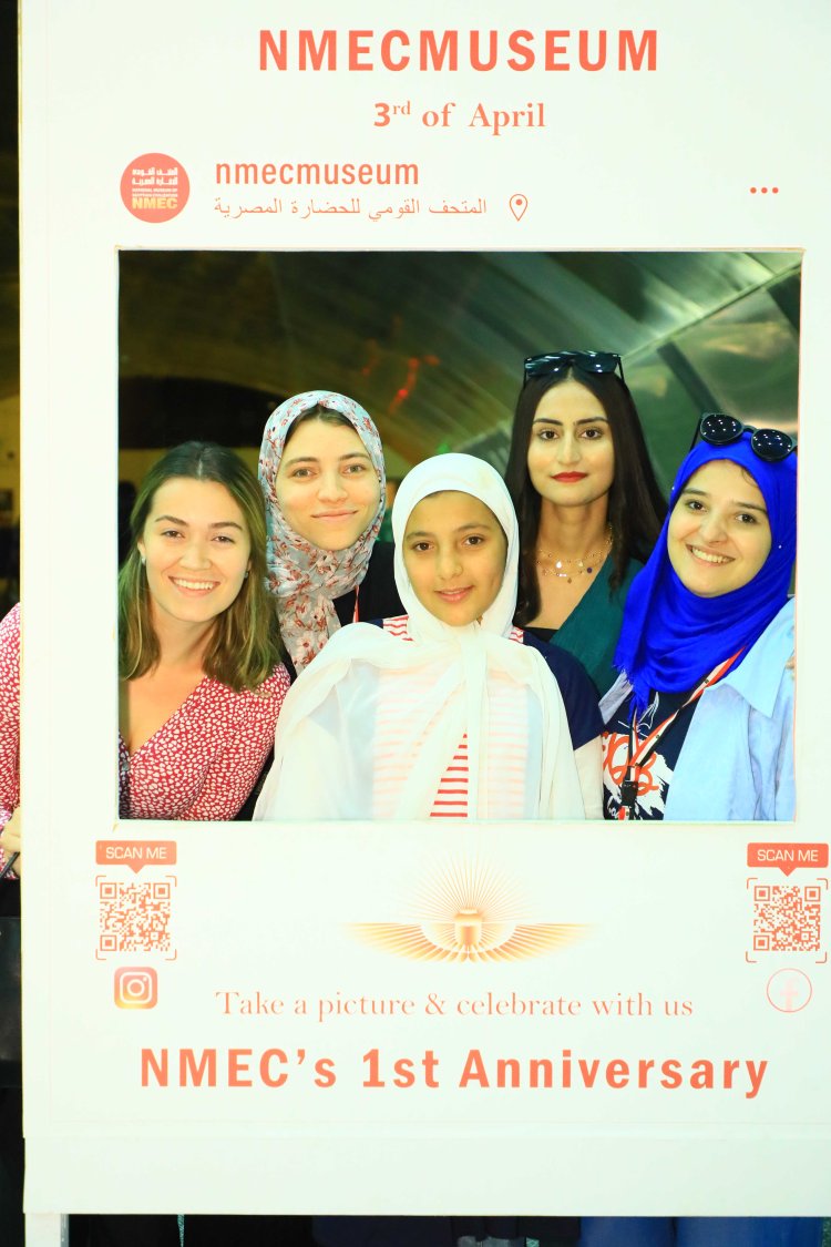 Participants of the Nasser Fellowship visit the the National Museum of Egyptian Civilization(NMEC)