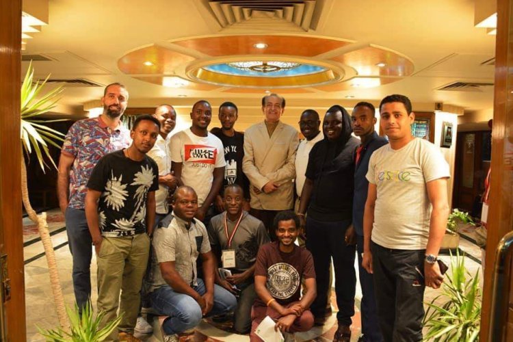 Pyramids tour for youth participating in the Nasser Fellowship for African Leadership