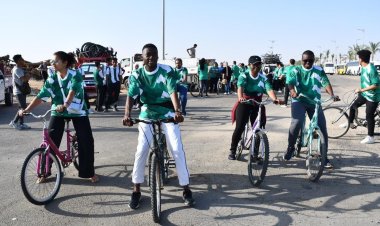 "Youth Delegations" of the Nasser Fellowship for international Leadership participate in the Largest Bicycle Marathon in the New Administrative Capital