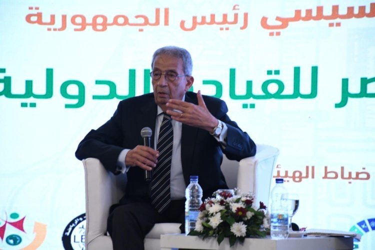 Le Ministre Amr Moussa.. Ancien ministre des Affaires étrangères de l'Égypte