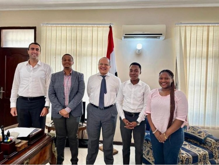 MKUTANO WA UCHUMBA KATI YA VIJANA THINK TANK NA BALOZI WA MISRI NCHINI TANZANIA, H.E SHERIF ABDELHAMID ISMAIL JIJINI DAR ES SALAAM TANZANIA